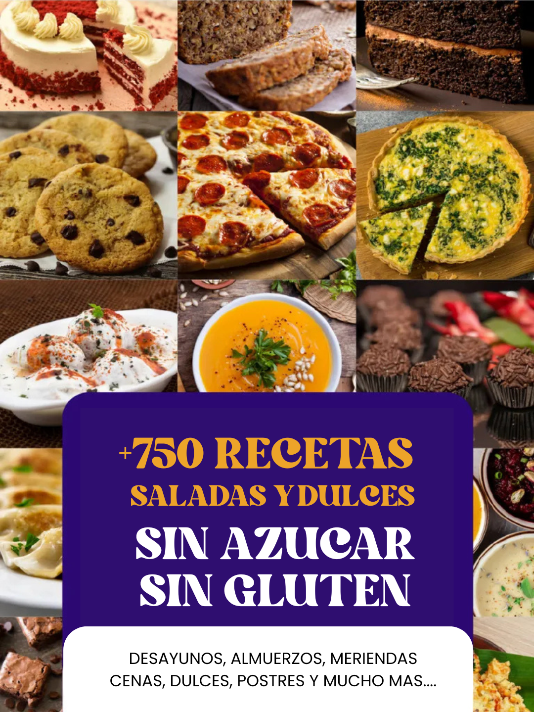 +750 recetas CERO Azucar CERO Gluten + 🎁 7 regalos