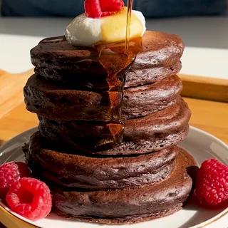Panqueques de chocolate sin gluten